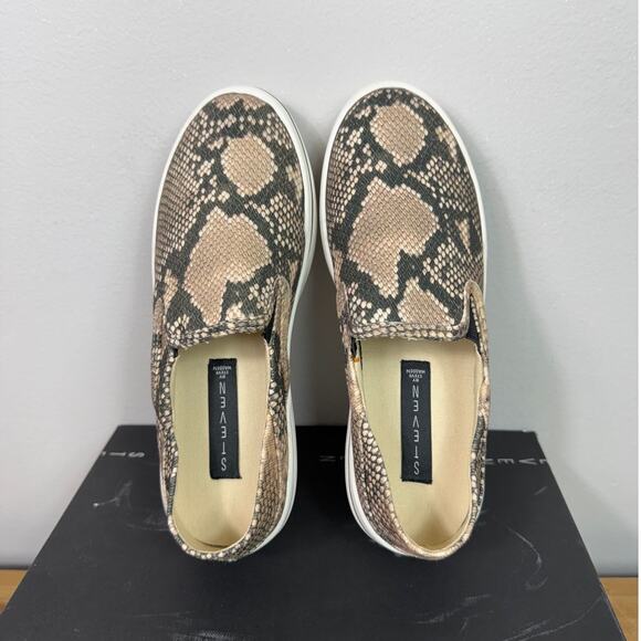 New Steven Riga Snake Print Slip On Sneakers Women's Size 7 - Picture 3 of 11